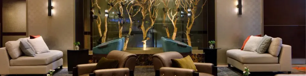 Sitting area in the lobby of The Muse Hotel New York
